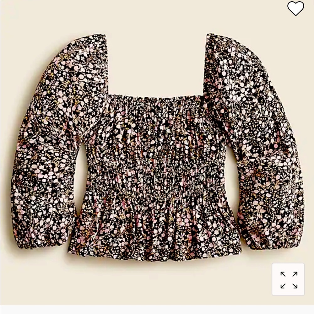 J Crew Xl floral peasant top